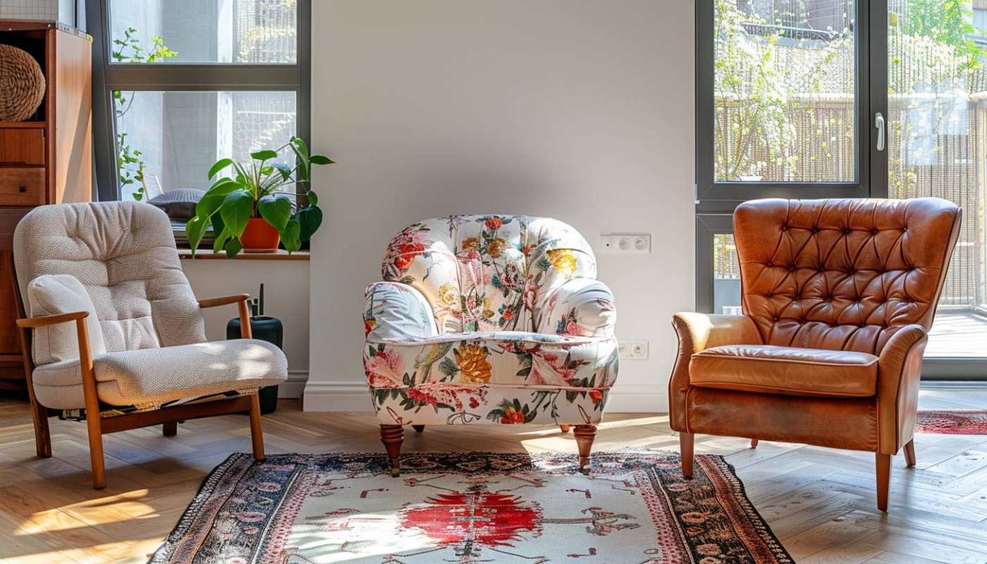 Guide pour mélanger différents styles de fauteuils dans un salon